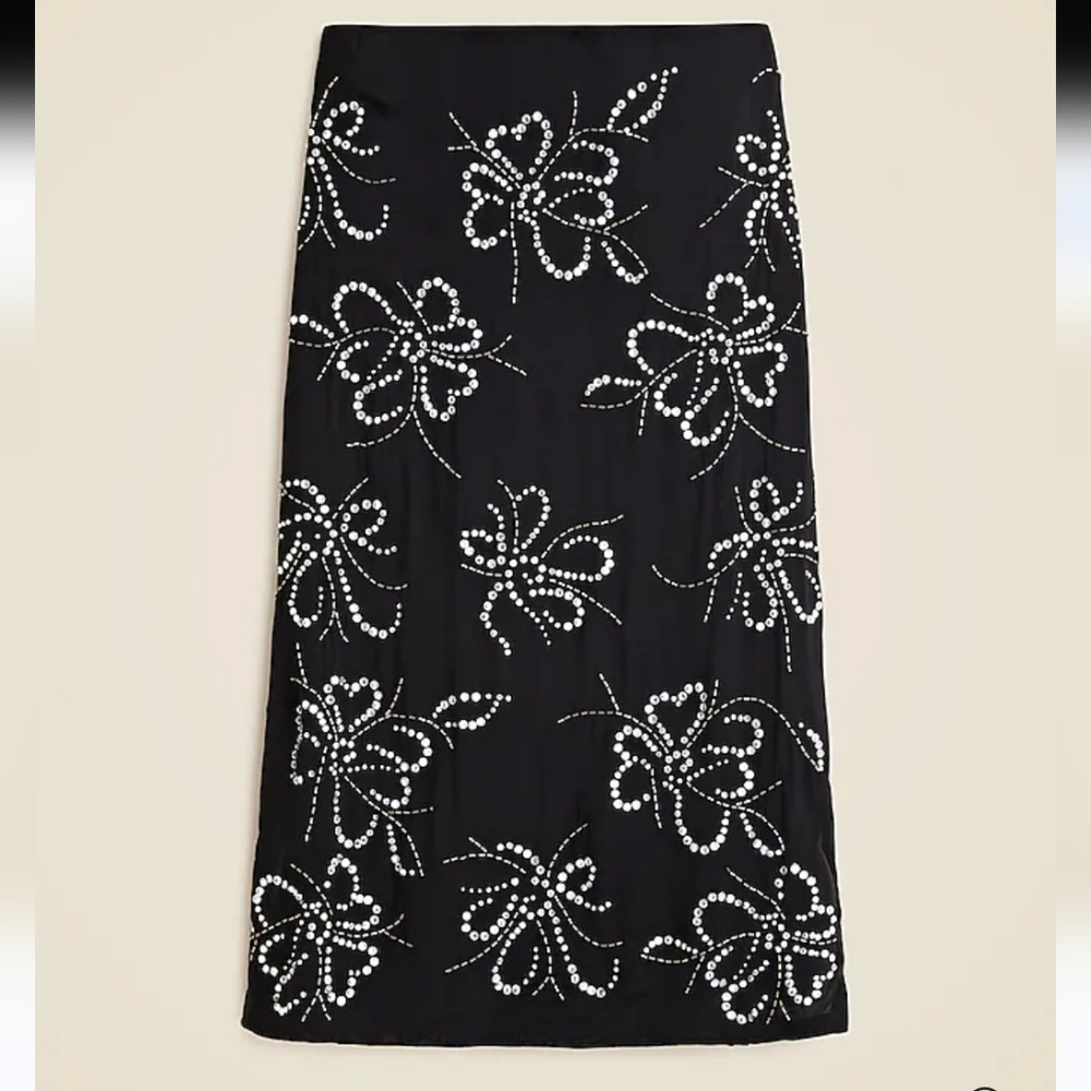 J. Crew Collection Embellished Crystal Slip Skirt CF754 - Picture 3 of 12